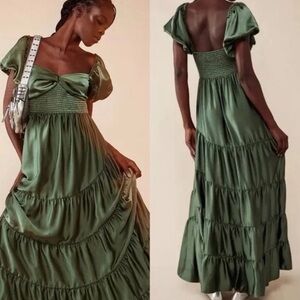 Maxi Dress - Free People - Olive Green